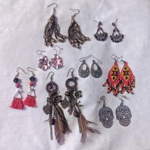 LOT 8 pair earrings